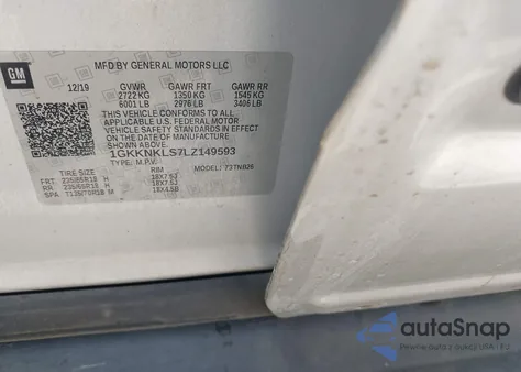 2020 GMC Acadia Fwd Sle from USA, damaged, VIN 1GKKNKLS7LZ149593